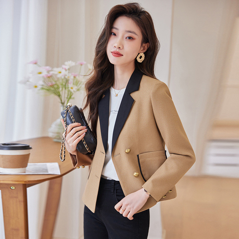 Γυναικείο σακάκι Blazer Άνοιξη Φθινόπωρο Νέο 2023 Μακρυμάνικο Κορεάτικο Κοντό Μόδα Λεπτό Κοστούμι Γραφείου Μπουφάν Γυναικεία Παλτό Μπλουζ