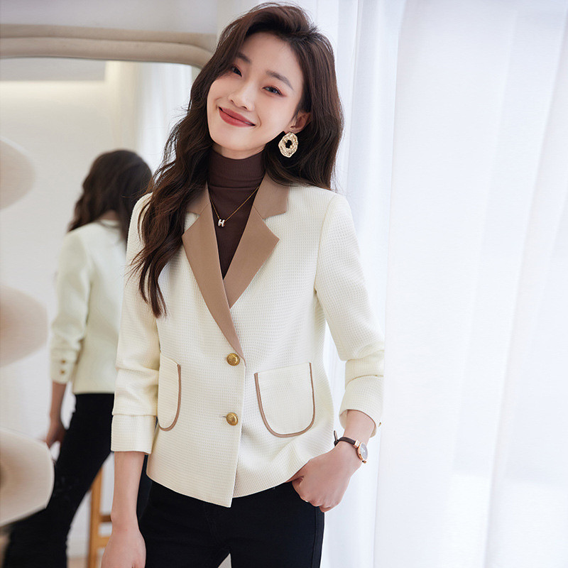 Γυναικείο σακάκι Blazer Άνοιξη Φθινόπωρο Νέο 2023 Μακρυμάνικο Κορεάτικο Κοντό Μόδα Λεπτό Κοστούμι Γραφείου Μπουφάν Γυναικεία Παλτό Μπλουζ