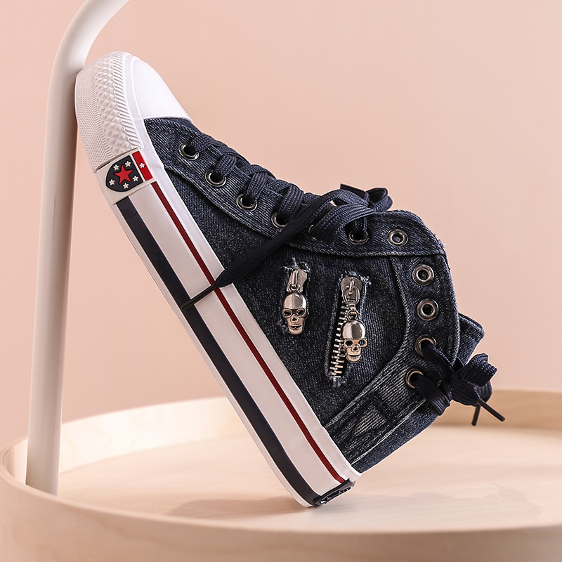 2022 Vulkanizirane platnene ženske tenisice za par Debeli potplati od trapera Neklizajući muški debeli potplati Ležerni sport