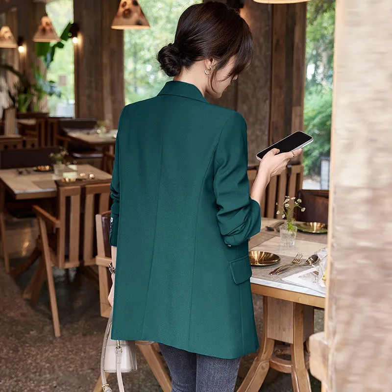 Γυναικείο σακάκι κορεατικής μόδας βρετανικού τύπου Casual Loose σακάκια Γυναικεία άνοιξη φθινόπωρο Νέο παντός αγώνα Office Ladies Blazer