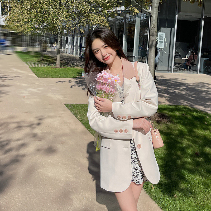 2023 New Blazers Γυναικεία Κορεάτικη μονόπλευρη λεπτή φόρμα γυναικεία μόδα Κομψά γυναικεία σακάκια πανωφόρια