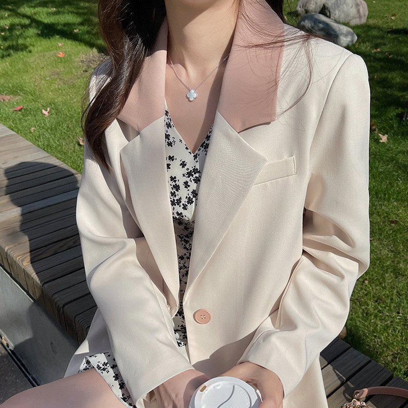 2023 New Blazers Γυναικεία Κορεάτικη μονόπλευρη λεπτή φόρμα γυναικεία μόδα Κομψά γυναικεία σακάκια πανωφόρια