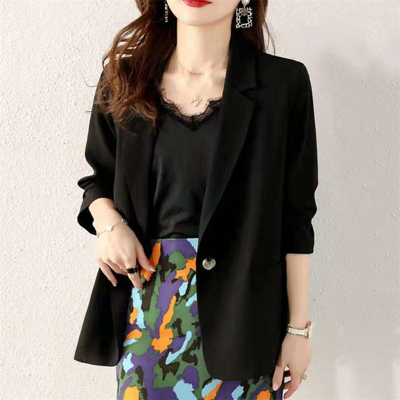 2023 Νέα Μόδα Άνοιξη Καλοκαίρι Γυναικεία Μπλέιζερ Μακρυμάνικο Φαρδύ Κοστούμι με ένα Κουμπί Γυναικείο Γυναικείο Γυναικείο Γυναικείο Μπλέιζερ