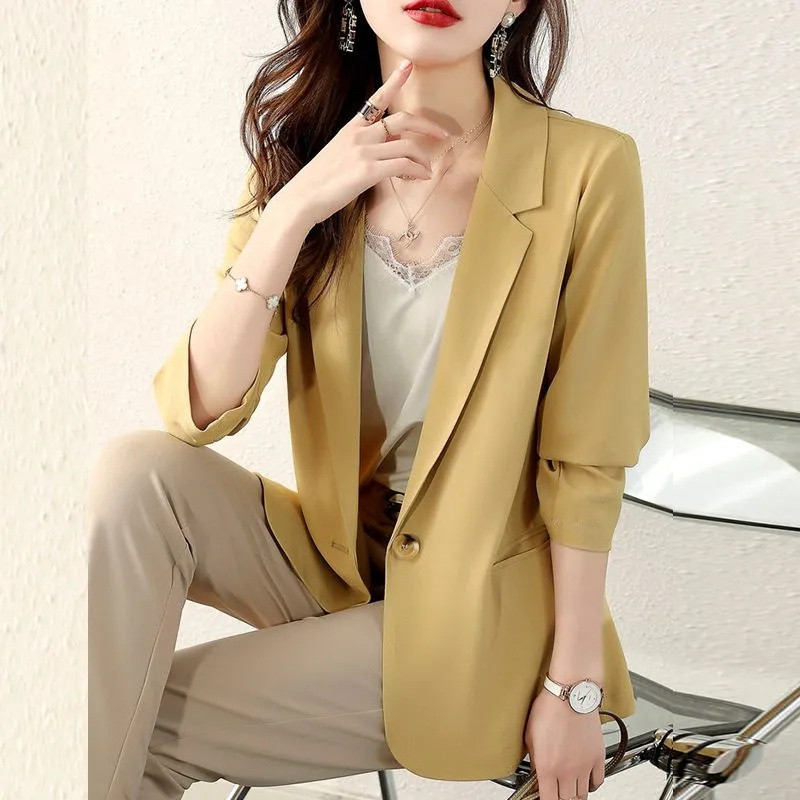 2023 Νέα Μόδα Άνοιξη Καλοκαίρι Γυναικεία Μπλέιζερ Μακρυμάνικο Φαρδύ Κοστούμι με ένα Κουμπί Γυναικείο Γυναικείο Γυναικείο Γυναικείο Μπλέιζερ