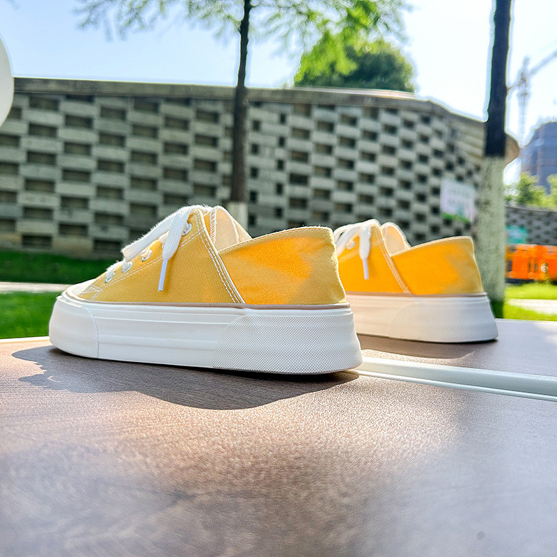 Primăvară Vară Pantofi de pânză de jos pentru femei Pantofi casual pentru femei Pantofi cu platformă pentru femei Pantofi sport plat cu șireturi Pantofi sport la modă