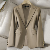 Moteriškas švarkas, 2023 m. mados pavasario ruduo, naujas korėjietiškas vienos sagos trumpas laisvalaikio kostiumas, moteriškas biuro švarkas, viršutiniai drabužiai