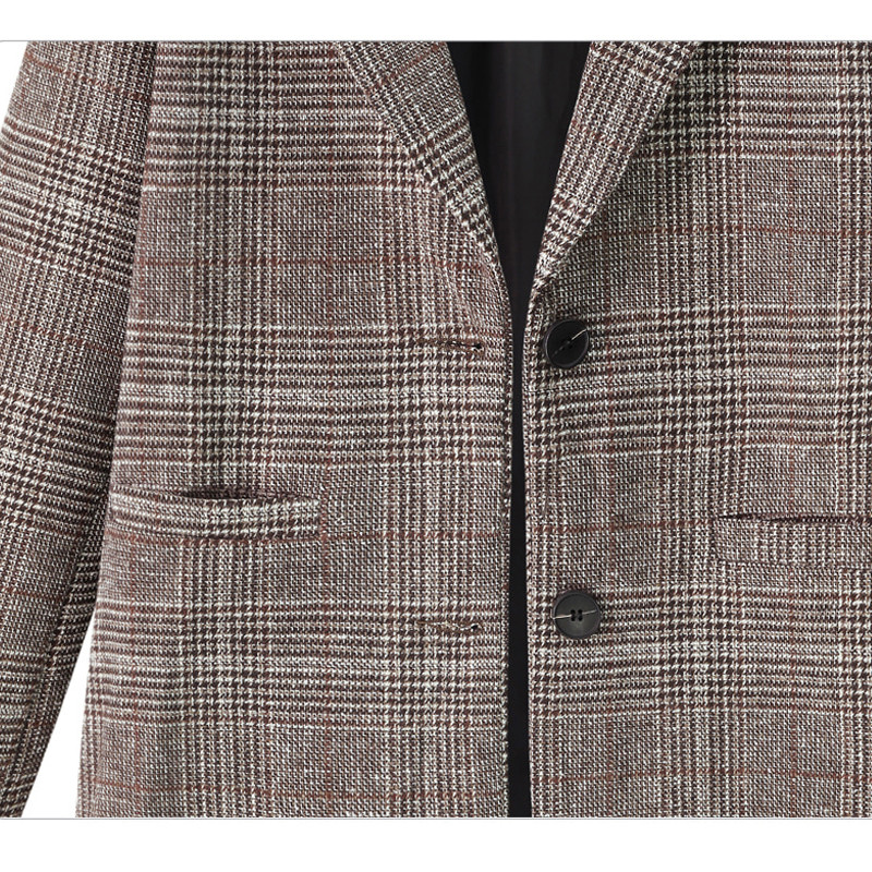 2020 Φθινοπωρινή χειμερινή μόδα καρό σλέιζερ Γυναικεία μονόστηθο Γυναικεία πανωφόρια Γυναικεία σακάκια blazer θηλυκό