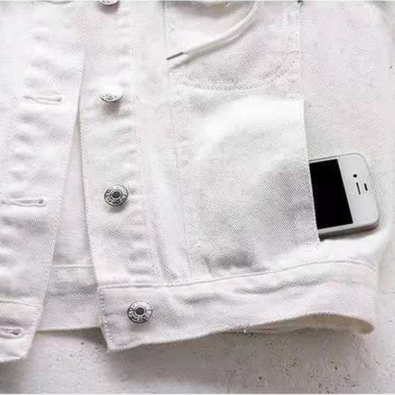 Γυναικείο λευκό κορδόνι τζιν κοντό γιλέκο Casual Boyfriend τζιν Εξωτερικό αμάνικο ρετρό αφαιρούμενο παλτό με κουκούλα γιλέκο