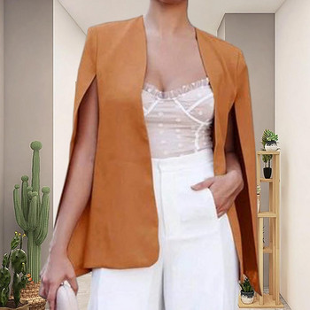 Σάλι γιακά με σχιστό μανίκι μανδύα Μπλέιζερ κάπα Νέα γυναικεία ανοιξιάτικη μονόχρωμη παλτό φόρμα OL