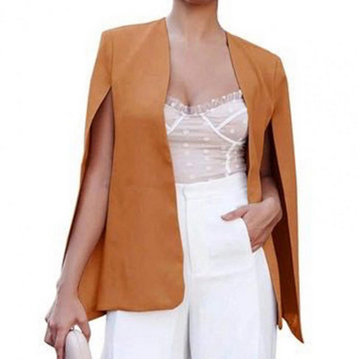 Šal ovratnik s podijeljenim rukavima, ogrtač, sako, ogrtač, nova ženska proljetna jednobojna odijela, jakna, kaput