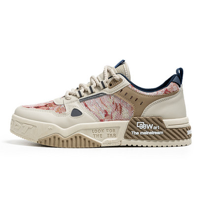 Plave muške debele cipele s modnim printom Mrežaste prozračne ležerne tenisice za muškarce Neklizajuće dizajnerske cipele Muške zapatilla hombre