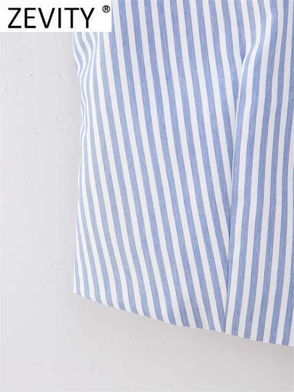 Zevity Ženska modna jakna s V izrezom s jednorednim kopčanjem, kratkim prslukom s printom, uredska ženska uska jakna bez rukava CT4376