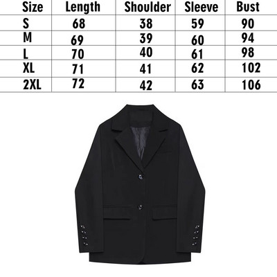 Κορεάτικο γυναικείο σακάκι oversize μαύρο παλτό blazer γυναικεία κομψά εξωτερικά ενδύματα πολυτελείας Κομψό γυναικείο σχεδιαστή κοστούμι γραφείου Overfit
