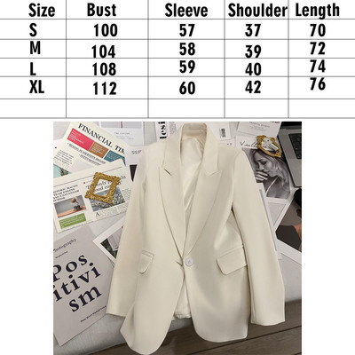 Κορεάτικο γυναικείο σακάκι oversize μαύρο παλτό blazer γυναικεία κομψά εξωτερικά ενδύματα πολυτελείας Κομψό γυναικείο σχεδιαστή κοστούμι γραφείου Overfit