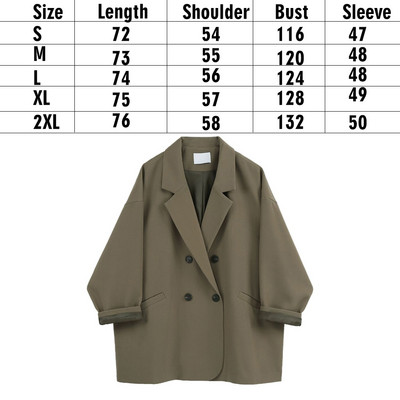 Κορεάτικο γυναικείο σακάκι oversize μαύρο παλτό blazer γυναικεία κομψά εξωτερικά ενδύματα πολυτελείας Κομψό γυναικείο σχεδιαστή κοστούμι γραφείου Overfit