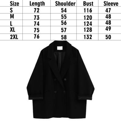 Κορεάτικο γυναικείο σακάκι oversize μαύρο παλτό blazer γυναικεία κομψά εξωτερικά ενδύματα πολυτελείας Κομψό γυναικείο σχεδιαστή κοστούμι γραφείου Overfit
