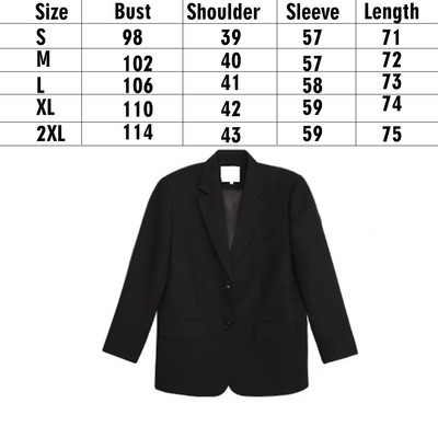 Κορεάτικο γυναικείο σακάκι oversize μαύρο παλτό blazer γυναικεία κομψά εξωτερικά ενδύματα πολυτελείας Κομψό γυναικείο σχεδιαστή κοστούμι γραφείου Overfit