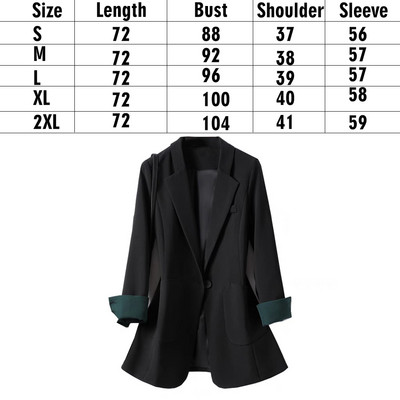 Κορεάτικο γυναικείο σακάκι oversize μαύρο παλτό blazer γυναικεία κομψά εξωτερικά ενδύματα πολυτελείας Κομψό γυναικείο σχεδιαστή κοστούμι γραφείου Overfit