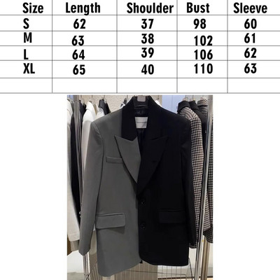 Κορεάτικο γυναικείο σακάκι oversize μαύρο παλτό blazer γυναικεία κομψά εξωτερικά ενδύματα πολυτελείας Κομψό γυναικείο σχεδιαστή κοστούμι γραφείου Overfit