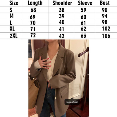 Κορεάτικο γυναικείο σακάκι oversize μαύρο παλτό blazer γυναικεία κομψά εξωτερικά ενδύματα πολυτελείας Κομψό γυναικείο σχεδιαστή κοστούμι γραφείου Overfit