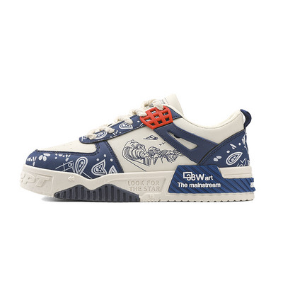 Plave muške uzročne tenisice za proljeće 2023. Prozračne udobne debele cipele za muškarce Modne cipele za skejtbord s printom Muške