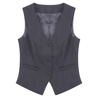 Ženski prsluci OL stil Svečana odjeća Prsluk bez rukava na kopčanje Elegantna uredska ženska klasična odijela Prsluk Radna odjeća Mujer