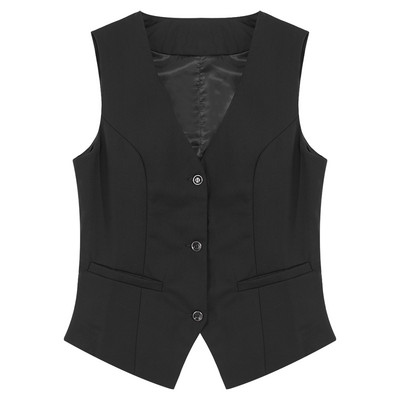 Ženski prsluci OL stil Svečana odjeća Prsluk bez rukava na kopčanje Elegantna uredska ženska klasična odijela Prsluk Radna odjeća Mujer