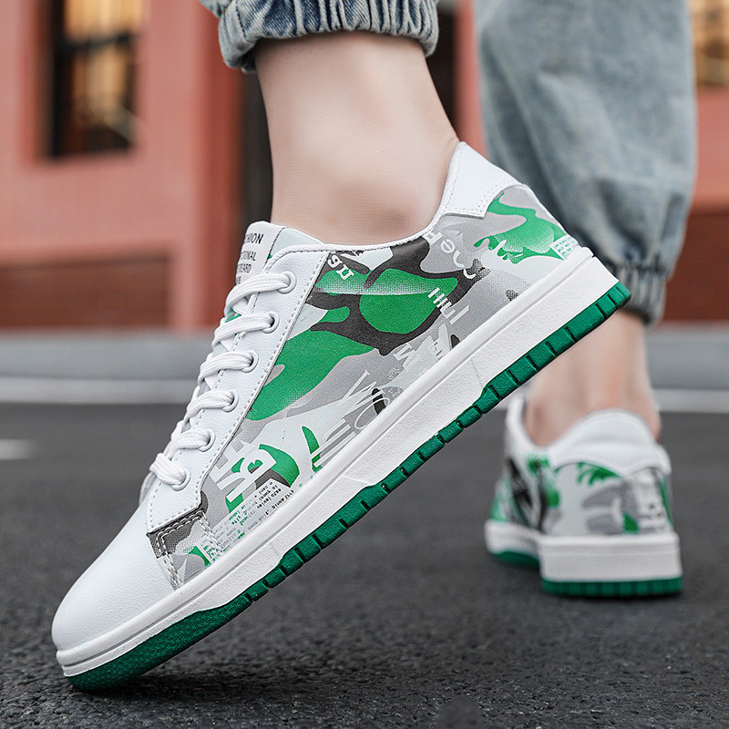 Nove modne muške tenisice s grafitima za 2022., velika veličina 47, prozračne PU ležerne cipele, muške ravne cipele, niske uniseks tenisice, muške basket homme