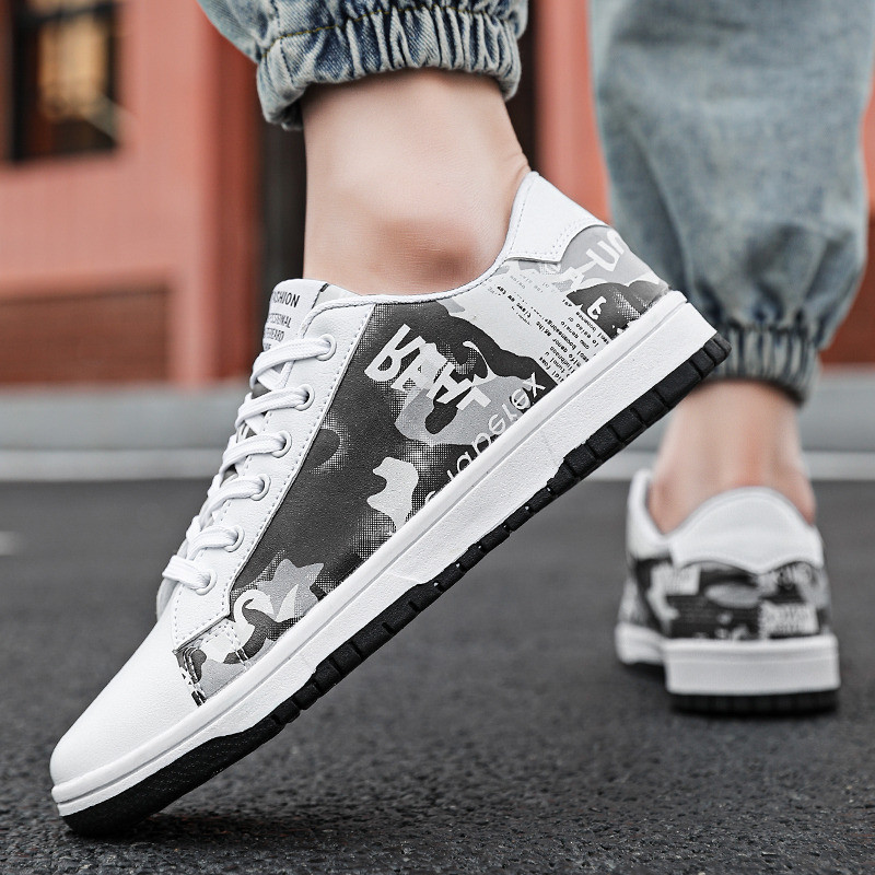 Nove modne muške tenisice s grafitima za 2022., velika veličina 47, prozračne PU ležerne cipele, muške ravne cipele, niske uniseks tenisice, muške basket homme