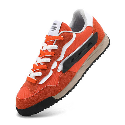 Kevadmood oranži platvormiga tossud, meeste välisjalatsid, hingavad jalanõud, meeste vabaaja tossud Zapatillas Hombre 2023