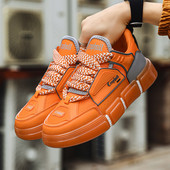 Ανοιξιάτικη Μόδα Πορτοκαλί Casual Ανδρικά αθλητικά παπούτσια Υπαίθρια πλατφόρμα Παπούτσια γυμναστήρια Ανδρικά επώνυμα αθλητικά παπούτσια Zapatillas Hombre