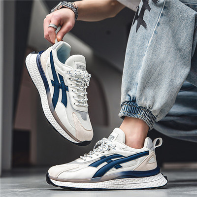 Pavasario nauji vyriški sportbačiai Madingi, patogūs, kvėpuojantys tinkliniai laisvalaikio sportiniai bėgimo bateliai minkštu padu sportiniai batai