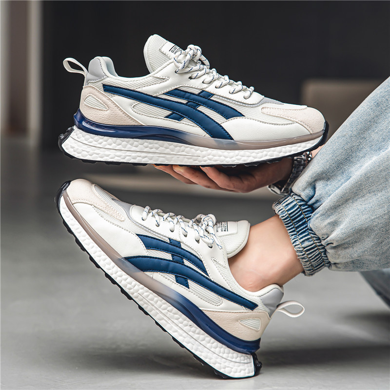 Pavasario nauji vyriški sportbačiai Madingi, patogūs, kvėpuojantys tinkliniai laisvalaikio sportiniai bėgimo bateliai minkštu padu sportiniai batai