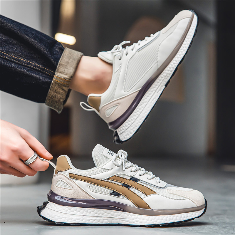 Pavasario nauji vyriški sportbačiai Madingi, patogūs, kvėpuojantys tinkliniai laisvalaikio sportiniai bėgimo bateliai minkštu padu sportiniai batai