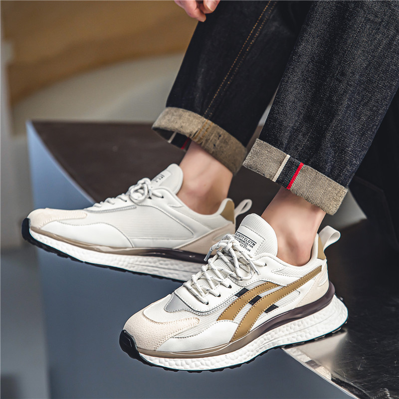 Pavasario nauji vyriški sportbačiai Madingi, patogūs, kvėpuojantys tinkliniai laisvalaikio sportiniai bėgimo bateliai minkštu padu sportiniai batai