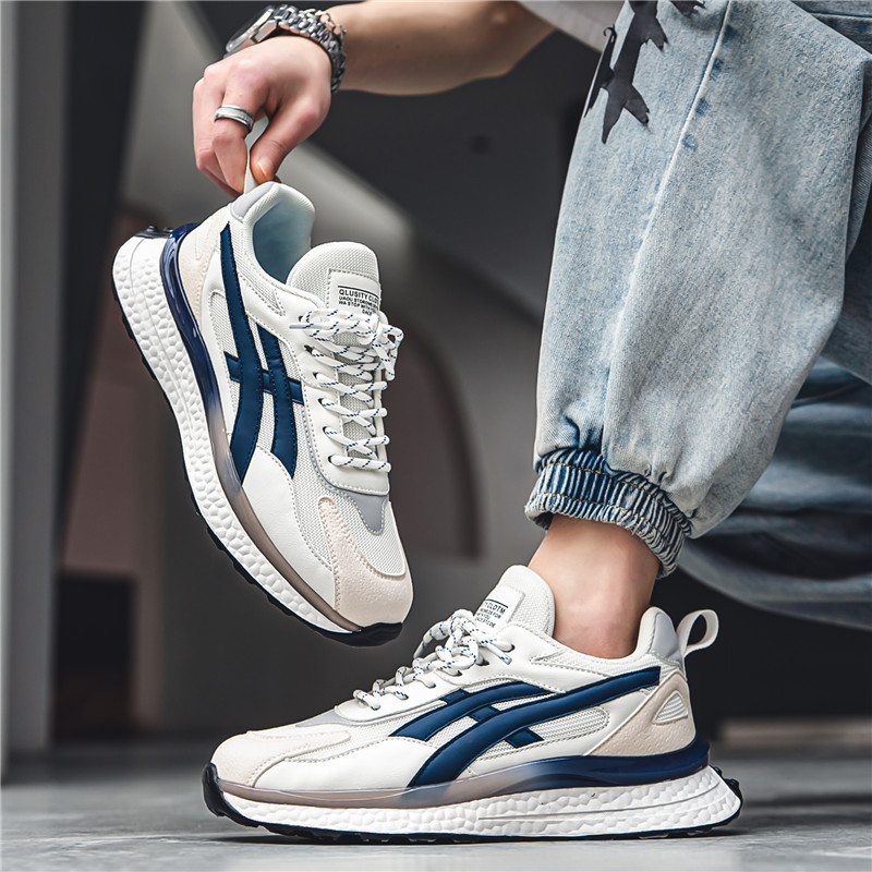 Pavasario nauji vyriški sportbačiai Madingi, patogūs, kvėpuojantys tinkliniai laisvalaikio sportiniai bėgimo bateliai minkštu padu sportiniai batai