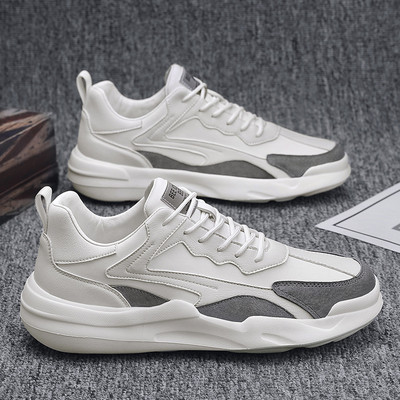 Νέα Ανδρικά Παπούτσια Δερμάτινα Αθλητικά Ανοιξιάτικα High End Leather Microfiber Δερμάτινα Casual Sport Παπούτσια Street Fashion Patchwork Αθλητικά παπούτσια