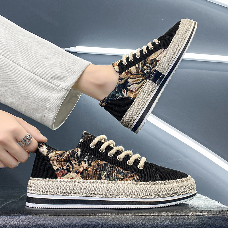 2023 Νέα Ανδρικά Casual Παπούτσια Καμβά Παπούτσια Δαντελένια αθλητικά παπούτσια Breathable Man Flat Loafers Ανδρικά παπούτσια Vulcanized Trend Zapatillas Hombre