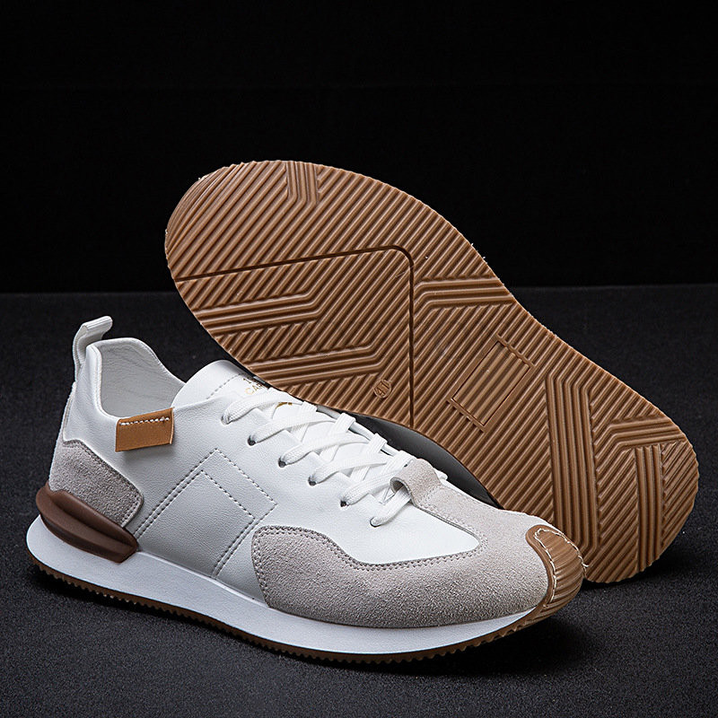 Δερμάτινα παπούτσια εξωτερικού χώρου Ανδρικά αθλητικά παπούτσια Slip-on μόδα Αθλητικά παπούτσια για άντρες Κλασικά αθλητικά παπούτσια περπατήματος Ανδρικά λευκά αθλητικά παπούτσια