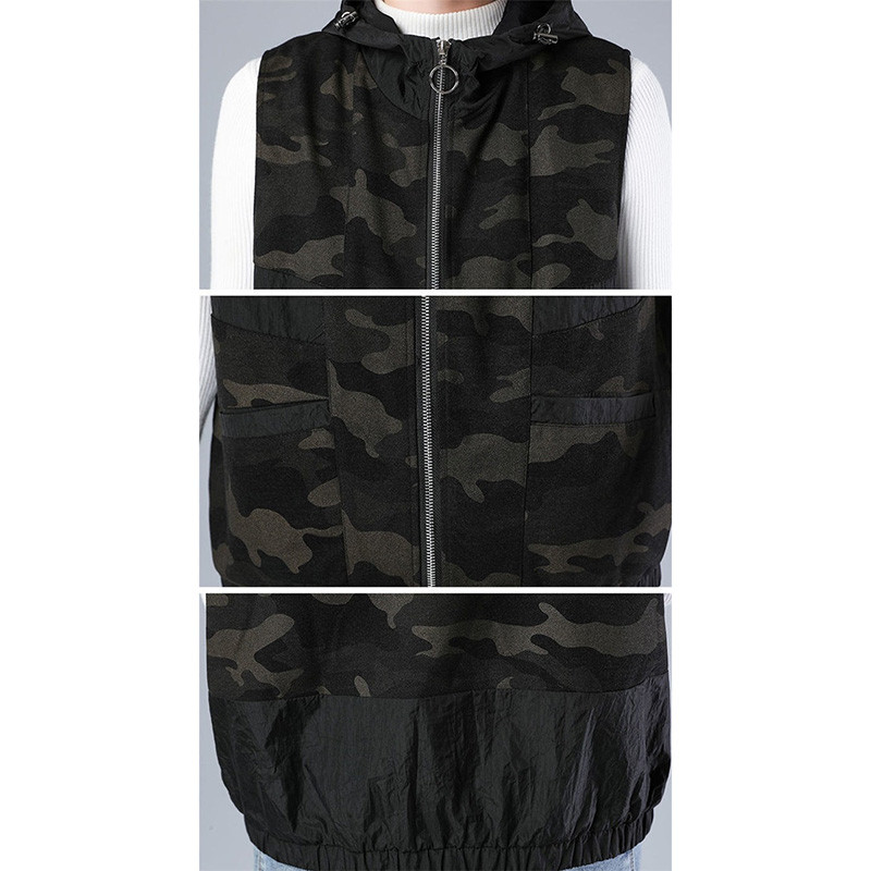 Vest jakk Naiste 2023. aasta kevad-sügis vest Uus mood, must kapuutsiga vest-mantel Naiste suve lahtised ülerõivaste topid