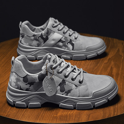 Παπούτσια καμουφλάζ καμβά για άντρες Άνοιξη 2023 Αθλητικά παπούτσια Comfort Αθλητικά παπούτσια Εξωτερικής Πλατφόρμας Casual Παπούτσια εργασίας Tênis Masculino