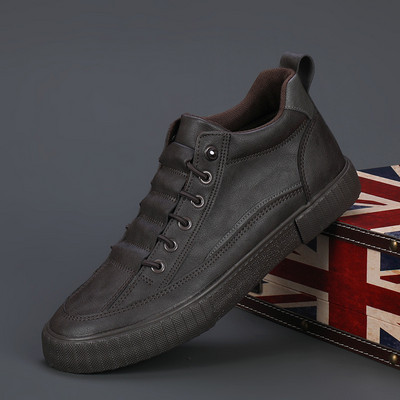 Jednobojne vulkanizirane cipele Moda proljeće/jesen Muške tenisice Ravne cipele Muške kožne prozračne cipele na vezanje Z03-50