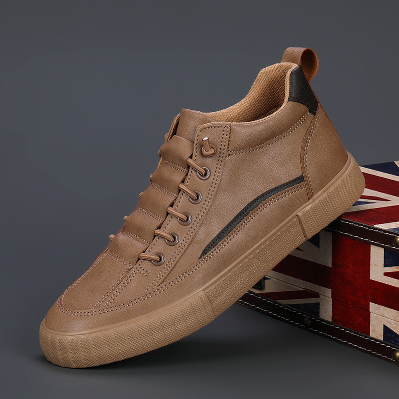 Jednobojne vulkanizirane cipele Moda proljeće/jesen Muške tenisice Ravne cipele Muške kožne prozračne cipele na vezanje Z03-50