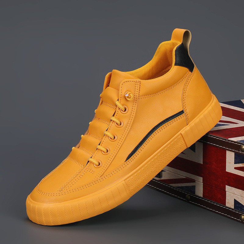 Jednobojne vulkanizirane cipele Moda proljeće/jesen Muške tenisice Ravne cipele Muške kožne prozračne cipele na vezanje Z03-50