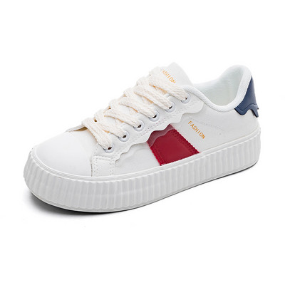 Πλατφόρμα Λευκά Αθλητικά Γυναικεία Κλασικά Παπούτσια από καμβά Γυναικεία Ανοιξιάτικα Νέα Χοντρή Σόλα Casual Sport Βουλκανιζέ Zapatos De Mujer