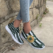 Tenisice s printom suncokreta Ženske ljetne prozračne pletene čarape Teniske ženske udobne cipele s jagodama