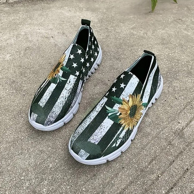 Tenisice s printom suncokreta Ženske ljetne prozračne pletene čarape Teniske ženske udobne cipele s jagodama