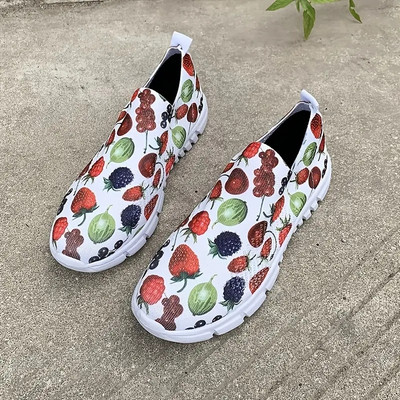 Tenisice s printom suncokreta Ženske ljetne prozračne pletene čarape Teniske ženske udobne cipele s jagodama