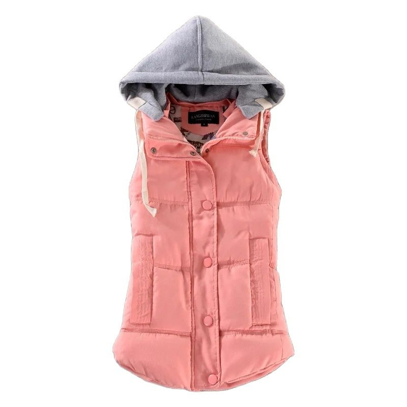 Γυναικείο φθινοπωρινό χειμερινό γιλέκο παντός τύπου Νέο εξωτερικό ένδυμα Γιλέκο ζακέτα Γυναικεία κορεάτικη μόδα Λεπτό ροδακινί δέρμα πουπουλένιο βαμβακερό γιλέκο A980