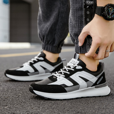 Nahast Meeste Kingad Tossud Trend vabaajajalatsid Itaalia hingav vaba aja meeste tossud libisemiskindlad jalatsid Meeste vulkaniseeritud kingad